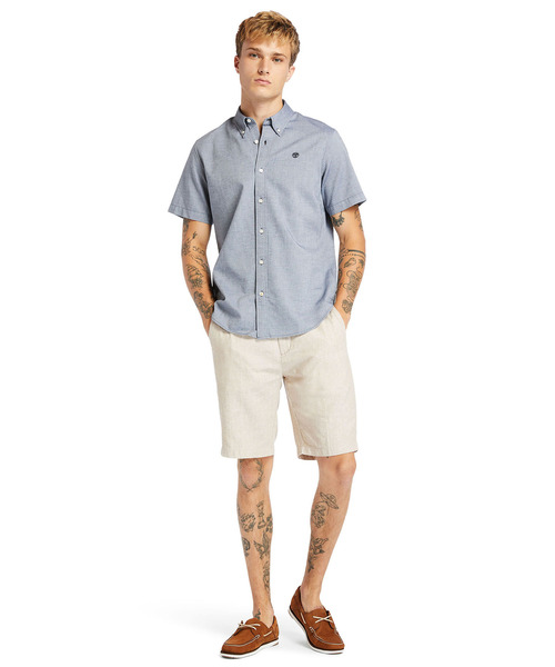 Timberland（ティンバーランド）の「メンズ 半袖 ゲイル リバー オックスフォード シャツ（シャツ/ブラウス・メンズ・ブルー/ダークブルー/ホワイト・MEDIUM/LARGE/X-LARGE/SMALL/X-SMALL/XX-LARGE）」の15枚目の写真