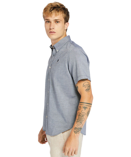 Timberland（ティンバーランド）の「メンズ 半袖 ゲイル リバー オックスフォード シャツ（シャツ/ブラウス・メンズ・ブルー/ダークブルー/ホワイト・MEDIUM/LARGE/X-LARGE/SMALL/X-SMALL/XX-LARGE）」の16枚目の写真