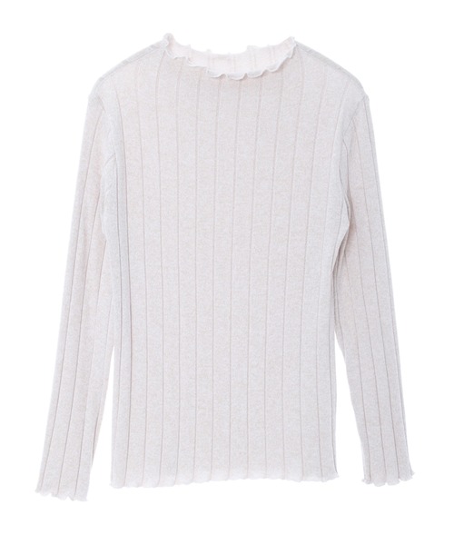 fifth(フィフス)の「ワイドリブメローパイピングトップス(Tシャツ/カットソー・レディース・ブラック/ベージュ/ブラウン・MEDIUM)」の11枚目の写真