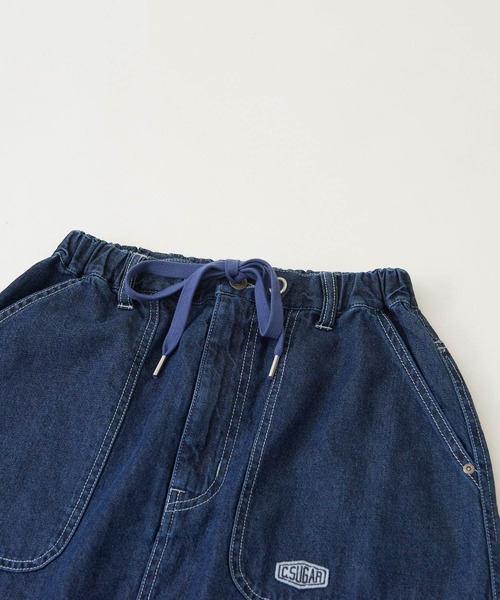 CUBE SUGAR（キューブシュガー）の「綿麻 テンセルデニム イージー ベーカースカート（デニムスカート・レディース・ライトブルー/インディゴブルー・M）」の18枚目の写真