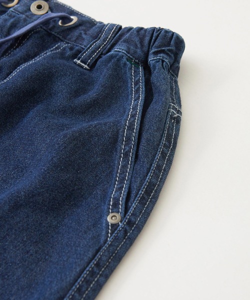 CUBE SUGAR（キューブシュガー）の「綿麻 テンセルデニム イージー ベーカースカート（デニムスカート・レディース・ライトブルー/インディゴブルー・M）」の21枚目の写真