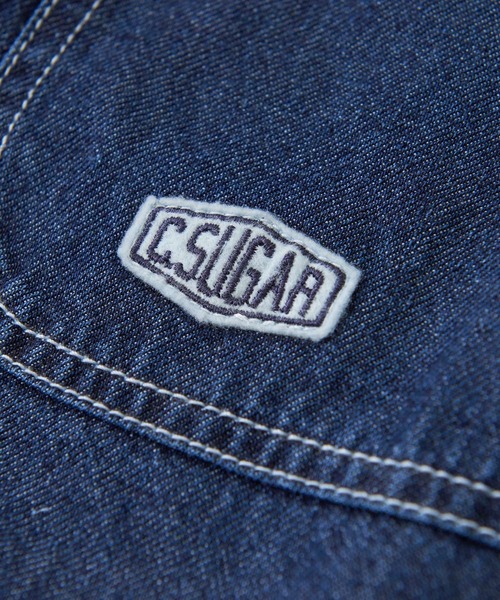 CUBE SUGAR（キューブシュガー）の「綿麻 テンセルデニム イージー ベーカースカート（デニムスカート・レディース・ライトブルー/インディゴブルー・M）」の22枚目の写真