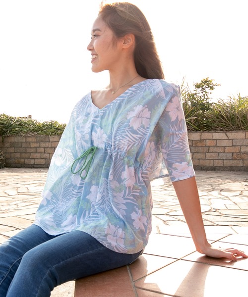 今だけ限定価格 Kahiko ハイビスカス プルメリア バタフライトップス ブランド直営 Boeken Steensolutions Nl