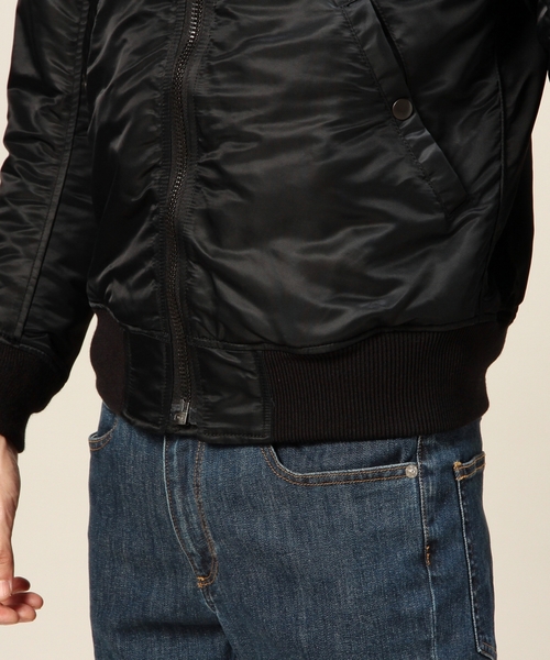 BEAUTY&YOUTH UNITED ARROWS(ビューティーアンドユースユナイテッドアローズ)の「BY ナイロン MA-1 ◆(ミリタリージャケット・メンズ・ブラック/オリーブ・X-LARGE/SMALL/MEDIUM/LARGE)」の6枚目の写真