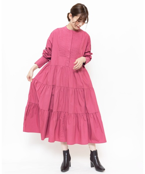 mili an deni（ミリアンデニ）の「タキシードシャツワンピース（シャツワンピース・レディース・ホワイト/ブラック/ネイビー/アッシュグレー/チェリーピンク/スミクロ/ダークネイビー/ダークグレー/キャメル・M/L/LL）」の9枚目の写真