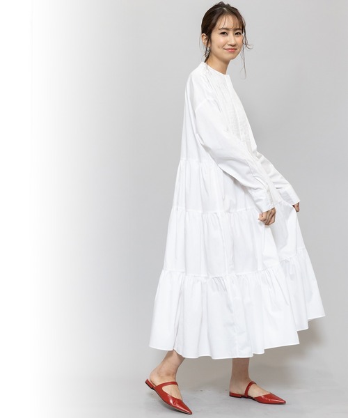 mili an deni（ミリアンデニ）の「タキシードシャツワンピース（シャツワンピース・レディース・ホワイト/ブラック/ネイビー/アッシュグレー/チェリーピンク/スミクロ/ダークネイビー/ダークグレー/キャメル・M/L/LL）」の17枚目の写真