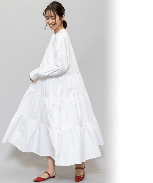 mili an deni（ミリアンデニ）の「タキシードシャツワンピース（シャツワンピース・レディース・ホワイト/ブラック/ネイビー/アッシュグレー/チェリーピンク/スミクロ/ダークネイビー/ダークグレー/キャメル・M/L/LL）」の20枚目の写真