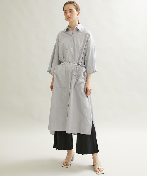 RITO（リト）の「コットンブロードシャツドレス 0771RTS717A（ワンピース・レディース・ホワイト/グレー・36）」の22枚目の写真