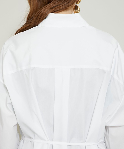 RITO（リト）の「コットンブロードシャツドレス 0771RTS717A（ワンピース・レディース・ホワイト/グレー・36）」の11枚目の写真