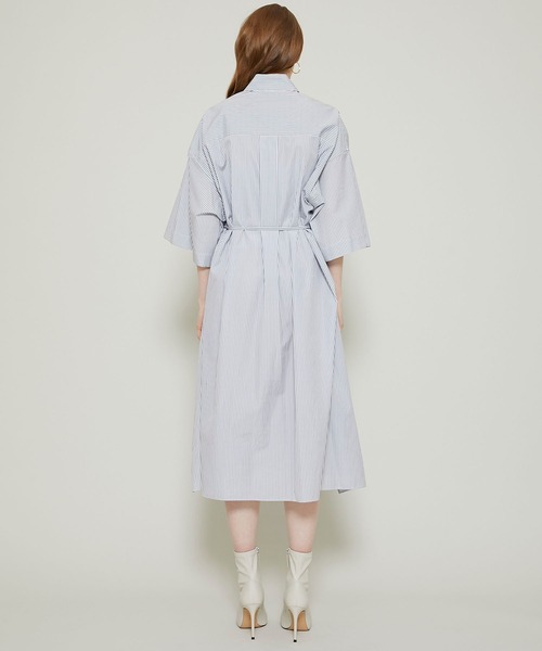 RITO（リト）の「コットンブロードシャツドレス 0771RTS717A（ワンピース・レディース・ホワイト/グレー・36）」の14枚目の写真