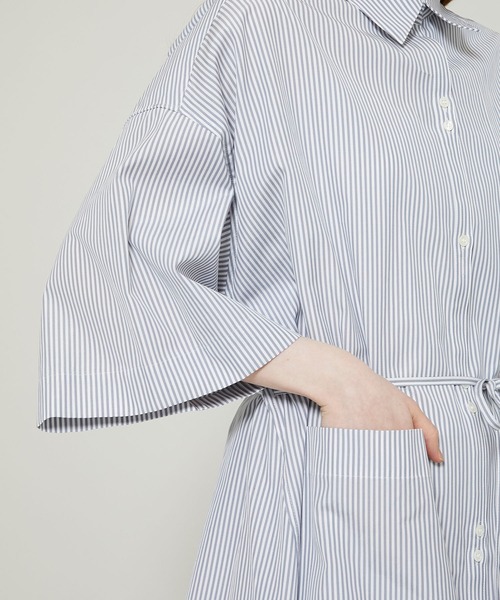 RITO（リト）の「コットンブロードシャツドレス 0771RTS717A（ワンピース・レディース・ホワイト/グレー・36）」の20枚目の写真