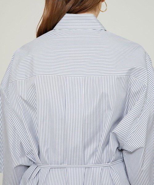 RITO（リト）の「コットンブロードシャツドレス 0771RTS717A（ワンピース・レディース・ホワイト/グレー・36）」の4枚目の写真