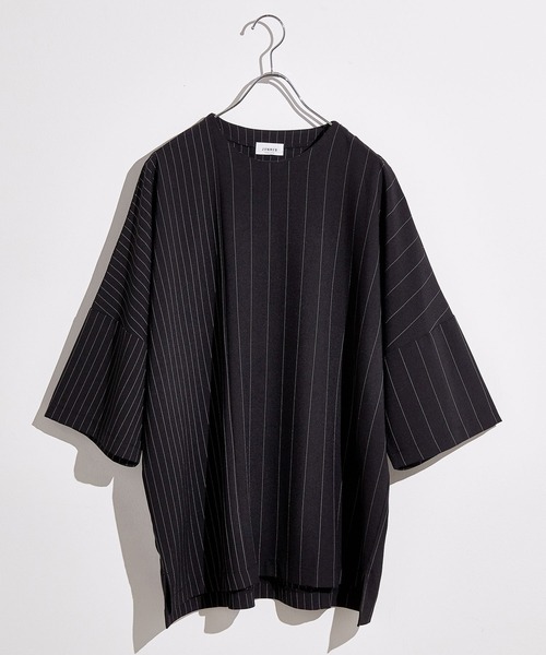 JUNRED（ジュンレッド）の「ストライププルオーバー（Tシャツ/カットソー・メンズ・ブラック/グレー・M/L）」の2枚目の写真