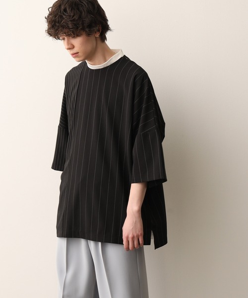 JUNRED（ジュンレッド）の「ストライププルオーバー（Tシャツ/カットソー・メンズ・ブラック/グレー・M/L）」の3枚目の写真