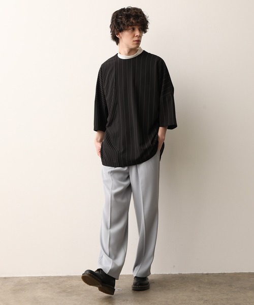 JUNRED（ジュンレッド）の「ストライププルオーバー（Tシャツ/カットソー・メンズ・ブラック/グレー・M/L）」の8枚目の写真