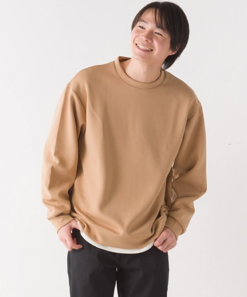 メンズ ストレッチダンボールニット プルオーバー（スウェット