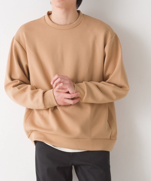 アドーア 24AW ストレッチダンボールプルオーバーカットソー ブラウン 38 アドーア 24AW ストレッチダンボールプルオーバーカットソー