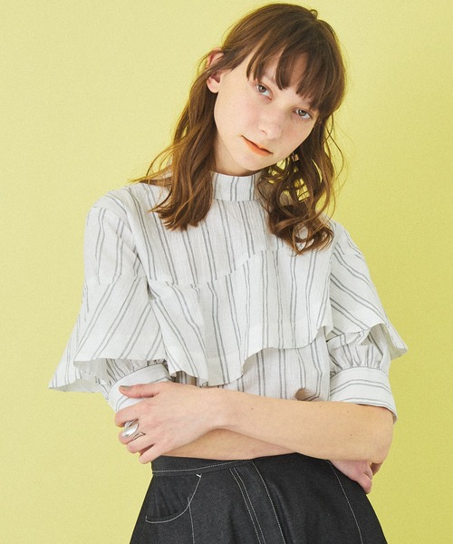 熱販売 INella（イネラ）の「【INella(イネラ)】ハイネックラッフル トップス
