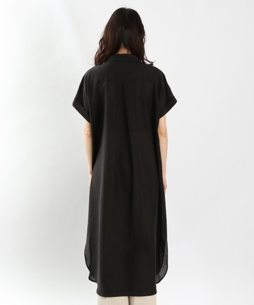 LOWRYS FARM（ローリーズファーム）の「シアーカイキンシャツワンピースＳＳ　943178（ワンピース・レディース・ブラック/グリーン/アイボリー/グレー・FREE）」の13枚目の写真