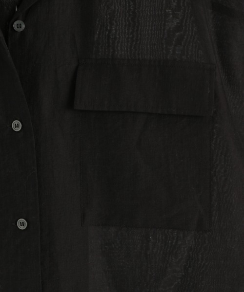 LOWRYS FARM（ローリーズファーム）の「シアーカイキンシャツワンピースＳＳ　943178（ワンピース・レディース・ブラック/グリーン/アイボリー/グレー・FREE）」の6枚目の写真