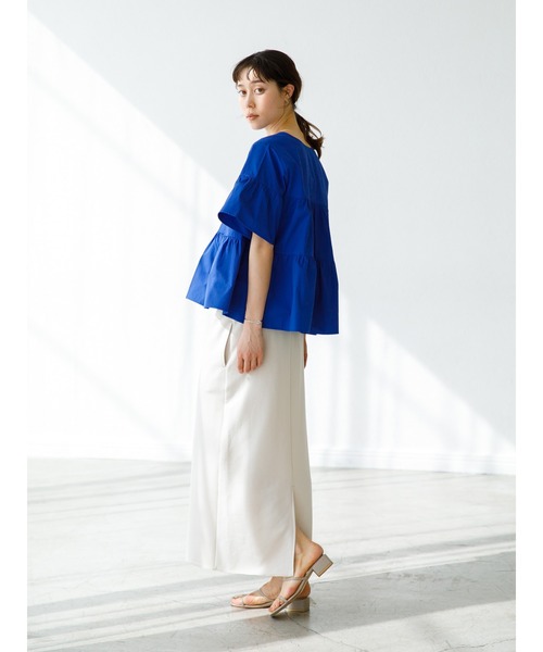 koe（コエ）の「ティアード半袖ブラウス＊（シャツ/ブラウス・レディース・チャコールグレー/レッド/ブルー・FREE）」の21枚目の写真