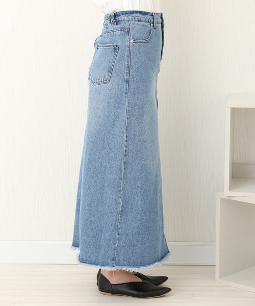 n'ee-ne（ネーネ）の「デニム　トラぺーズスカート（デニムスカート・レディース・ブルー/グレー/ホワイト・FREE）」の21枚目の写真