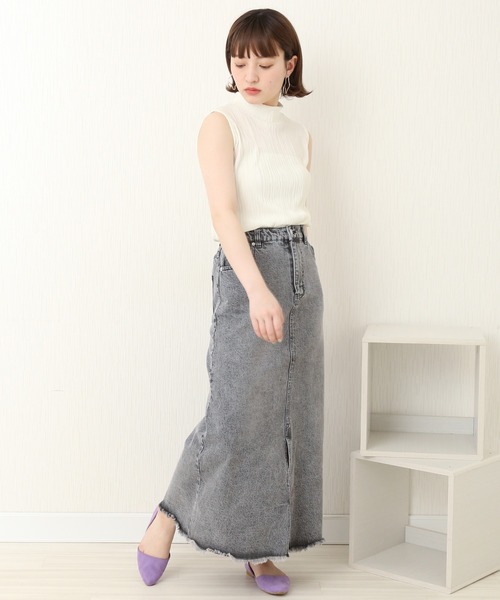 n'ee-ne（ネーネ）の「デニム　トラぺーズスカート（デニムスカート・レディース・ブルー/グレー/ホワイト・FREE）」の20枚目の写真