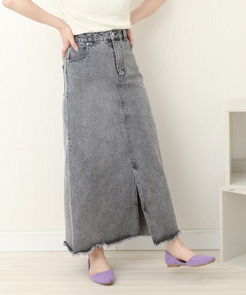 n'ee-ne（ネーネ）の「デニム　トラぺーズスカート（デニムスカート・レディース・ブルー/グレー/ホワイト・FREE）」の13枚目の写真