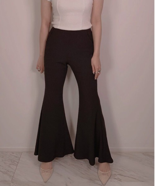 FICTION TOKYO（フィクショントーキョー）の「FICTION TOKYO/フィクショントーキョー/SPRING HIGH WAIST PANTS（その他パンツ・レディース・ブラック/グリーン/ホワイト・FREE）」の2枚目の写真