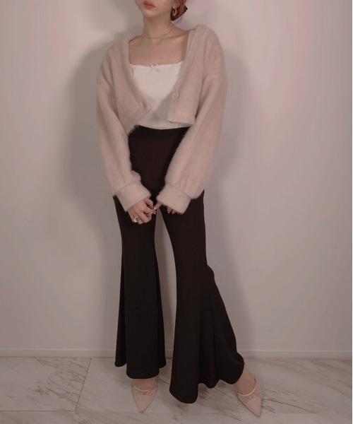 FICTION TOKYO（フィクショントーキョー）の「FICTION TOKYO/フィクショントーキョー/SPRING HIGH WAIST PANTS（その他パンツ・レディース・ブラック/グリーン/ホワイト・FREE）」の5枚目の写真