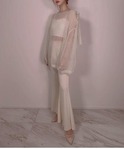 FICTION TOKYO（フィクショントーキョー）の「FICTION TOKYO/フィクショントーキョー/SPRING HIGH WAIST PANTS（その他パンツ・レディース・ブラック/グリーン/ホワイト・FREE）」の12枚目の写真