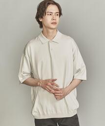 BEAUTY&YOUTH UNITED ARROWS | BY GIZA コットン リラックスシルエット ニット ポロシャツ(ポロシャツ)