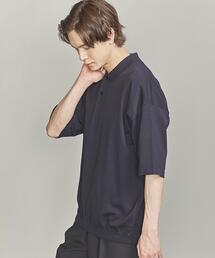 BEAUTY&YOUTH UNITED ARROWS | BY GIZA コットン リラックスシルエット ニット ポロシャツ(ポロシャツ)