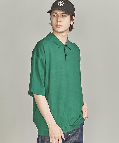 BEAUTY&YOUTH UNITED ARROWS（ビューティーアンドユースユナイテッドアローズ）の「BY GIZA コットン リラックスシルエット ニット ポロシャツ（ポロシャツ・メンズ・ネイビー/ナチュラル/ケリー・SMALL/MEDIUM/LARGE/X-LARGE）」の13枚目の写真