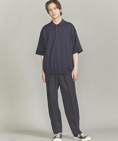 BEAUTY&YOUTH UNITED ARROWS（ビューティーアンドユースユナイテッドアローズ）の「BY GIZA コットン リラックスシルエット ニット ポロシャツ（ポロシャツ・メンズ・ネイビー/ナチュラル/ケリー・SMALL/MEDIUM/LARGE/X-LARGE）」の17枚目の写真