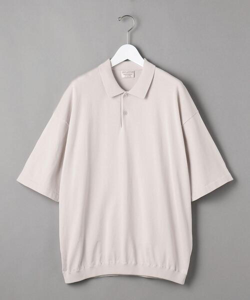 BEAUTY&YOUTH UNITED ARROWS（ビューティーアンドユースユナイテッドアローズ）の「BY GIZA コットン リラックスシルエット ニット ポロシャツ（ポロシャツ・メンズ・ネイビー/ナチュラル/ケリー・SMALL/MEDIUM/LARGE/X-LARGE）」の18枚目の写真