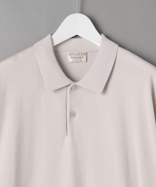 BEAUTY&YOUTH UNITED ARROWS（ビューティーアンドユースユナイテッドアローズ）の「BY GIZA コットン リラックスシルエット ニット ポロシャツ（ポロシャツ・メンズ・ネイビー/ナチュラル/ケリー・SMALL/MEDIUM/LARGE/X-LARGE）」の20枚目の写真