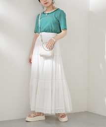 Chico | 梯子レース切替ティアードスカート(スカート)