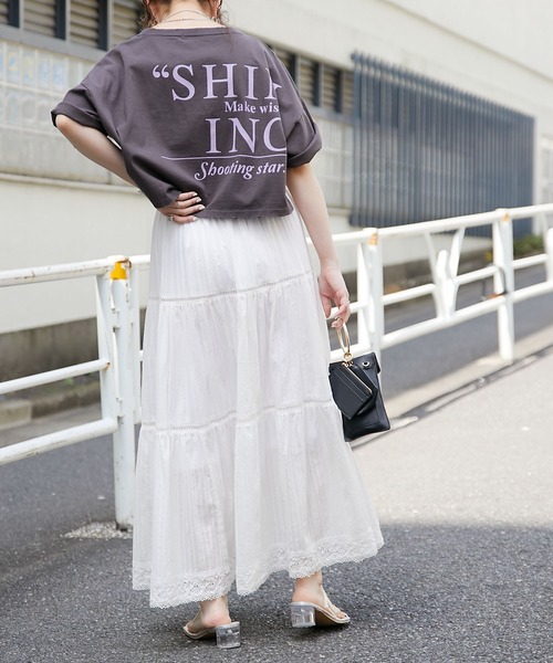 Chico（チコ）の「梯子レース切替ティアードスカート（スカート・レディース・ホワイト/ブラック/パープル/ピンク・FREE）」の8枚目の写真