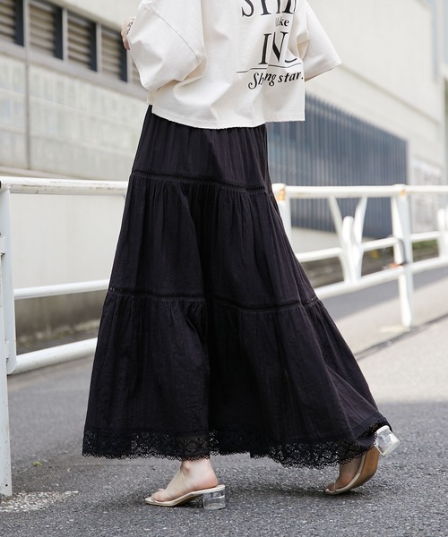 Chico（チコ）の「梯子レース切替ティアードスカート（スカート・レディース・ホワイト/ブラック/パープル/ピンク・FREE）」の20枚目の写真