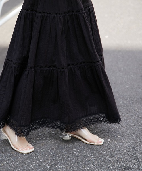 Chico（チコ）の「梯子レース切替ティアードスカート（スカート・レディース・ホワイト/ブラック/パープル/ピンク・FREE）」の21枚目の写真