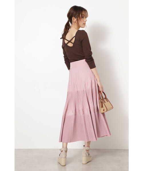 JILL STUART（ジルスチュアート）の「LE MINOR バッククロスTシャツ（Tシャツ/カットソー・レディース・ブラウン/パープル/グリーン・FREE）」の15枚目の写真