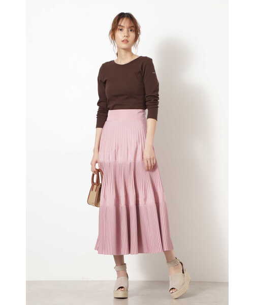 JILL STUART（ジルスチュアート）の「LE MINOR バッククロスTシャツ（Tシャツ/カットソー・レディース・ブラウン/パープル/グリーン・FREE）」の16枚目の写真