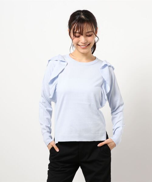 PRIORITY（プライオリティー）の「ニット（ニット/セーター・レディース・パープル/ネイビー/ブルー・M）」の2枚目の写真