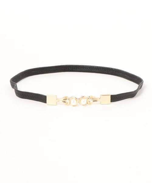 apres jour(アプレジュール)の「【apres jour×ARIAZ】パールゴムベルト(ベルト・レディース・ブラック/ダークブラウン/ベージュ・FREE)」の7枚目の写真