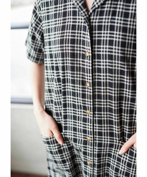 ルームウェアclouds サニークラウズ のファッション サニークラウズ チェックのパジャワンピース レディース ルームワンピース Sunny