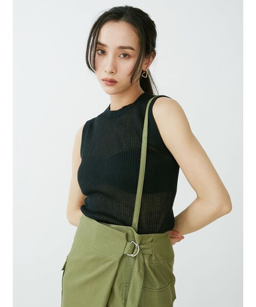 EVRIS(エヴリス)の「ワンショルサスペンダースカート(スカート・レディース・カーキ/ブラック・FREE)」の5枚目の写真