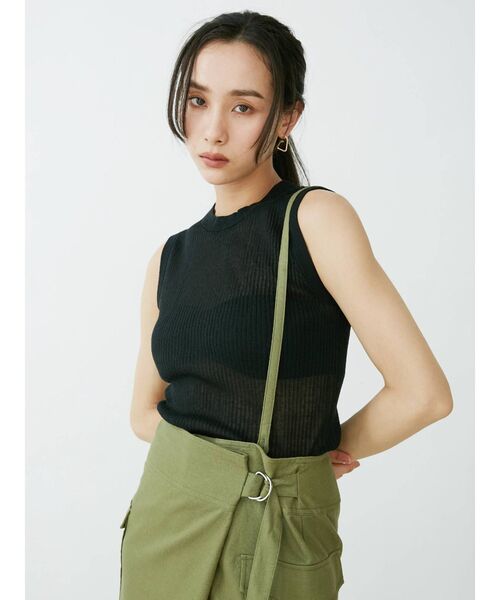 EVRIS(エヴリス)の「ワンショルサスペンダースカート(スカート・レディース・カーキ/ブラック・FREE)」の6枚目の写真