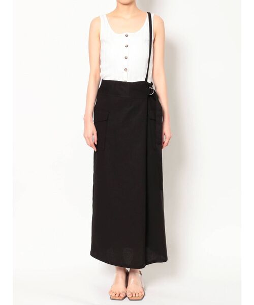 EVRIS(エヴリス)の「ワンショルサスペンダースカート(スカート・レディース・カーキ/ブラック・FREE)」の13枚目の写真