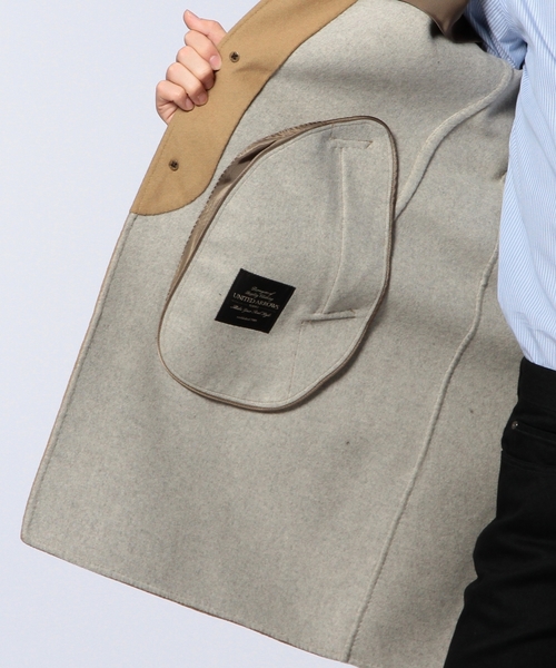 UNITED ARROWS（ユナイテッドアローズ）の「UAB ダブルフェイス　チェスターフィールド　コート◆（チェスターコート・メンズ・ベージュ/ロイヤルブルー/ネイビー/ダークグレー・48/50/44/42/46）」の9枚目の写真